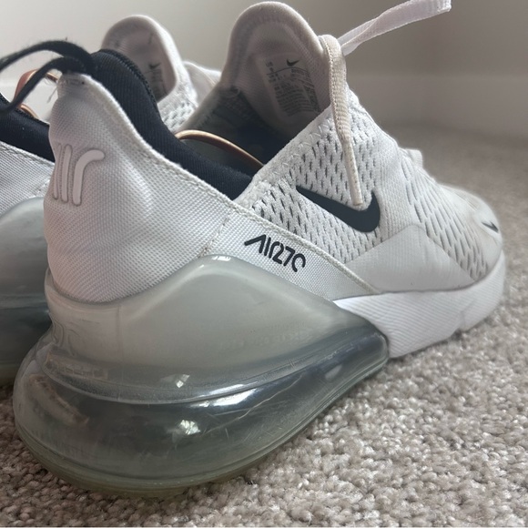 Nike Air Max 270 Men's Size 9 White Black Pure Platinum AH8050-100 Running Shoes - Picture 5 of 12
